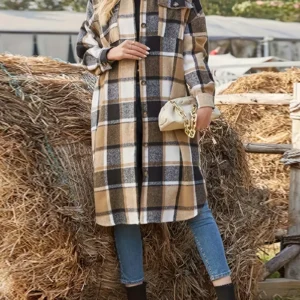 Abrigo largo Estampado