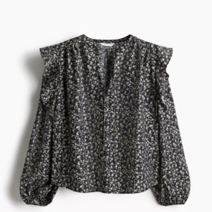 Blusa con volantes Estampado